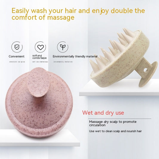 Fashion Massage Soft Rubber Shampoo Brush