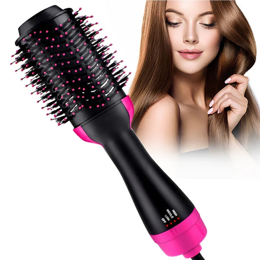 Multifunctional Hot Air Comb Amazon Cross-Border Three-In-One Hair Dryer Curler Straight Hair Comb Styling Comb